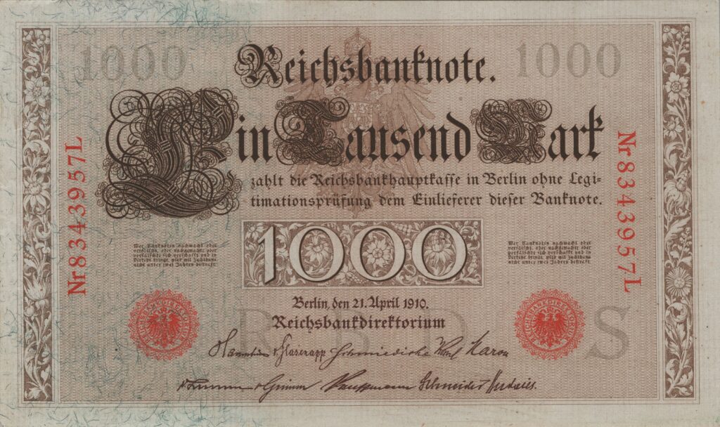 ALLEMAGNE billet Reichsbank, 1.000 Mark 21-04-1910