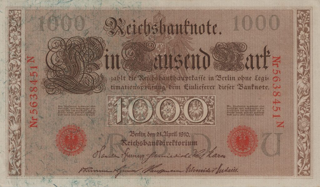 ALLEMAGNE billet Reichsbank, 1.000 Mark 21-04-1910