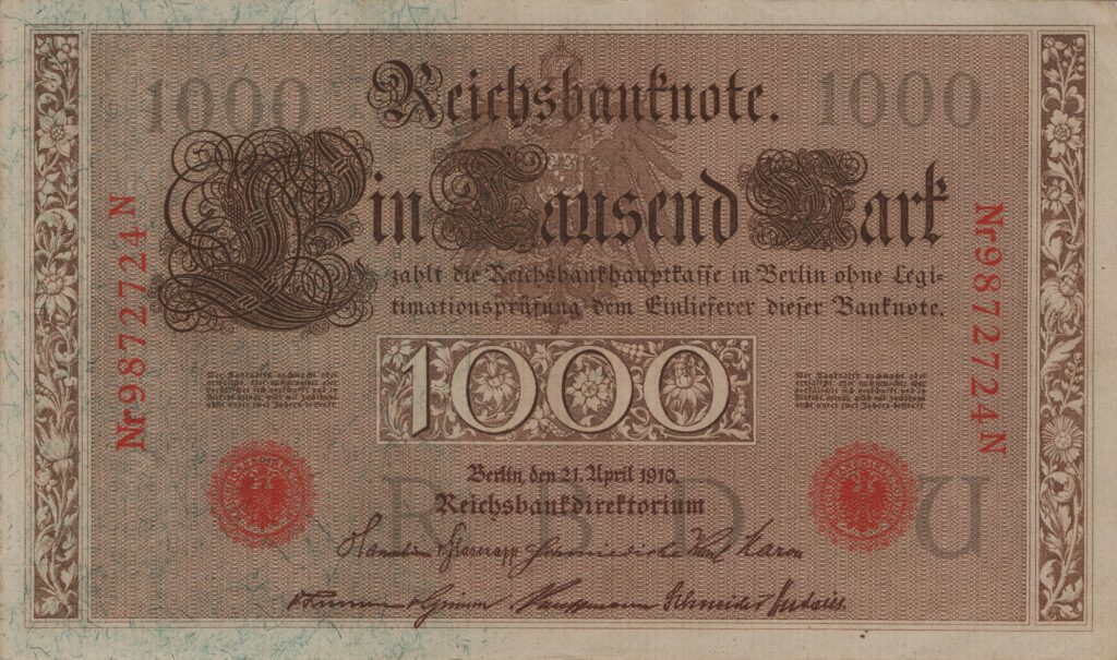 ALLEMAGNE billet Reichsbank, 1.000 Mark 21-04-1910