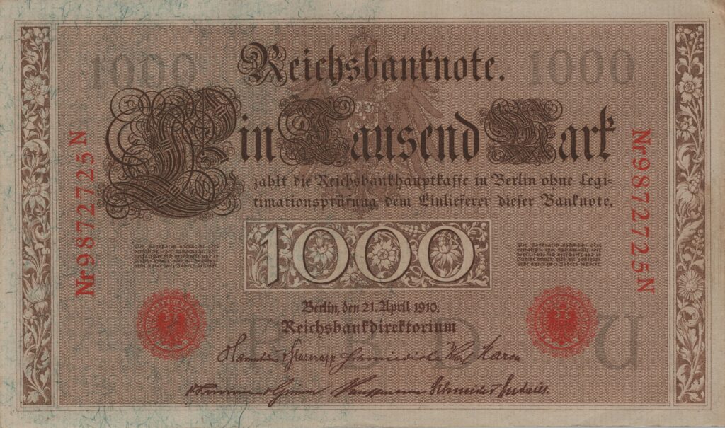 ALLEMAGNE billet Reichsbank, 1.000 Mark 21-04-1910