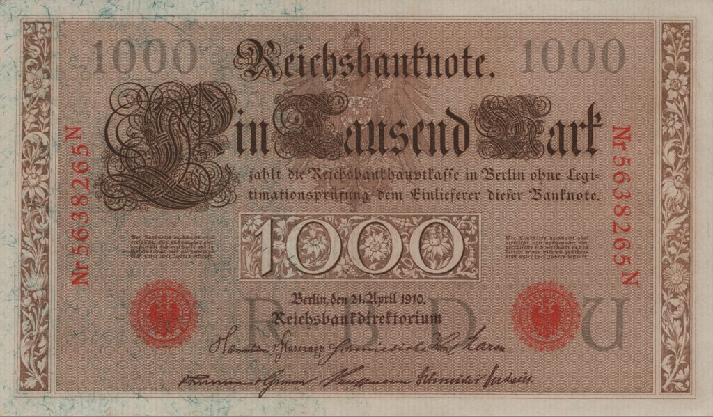 ALLEMAGNE billet Reichsbank, 1.000 Mark 21-04-1910