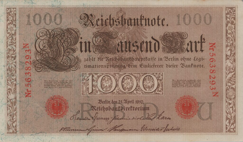 ALLEMAGNE billet Reichsbank, 1.000 Mark 21-04-1910