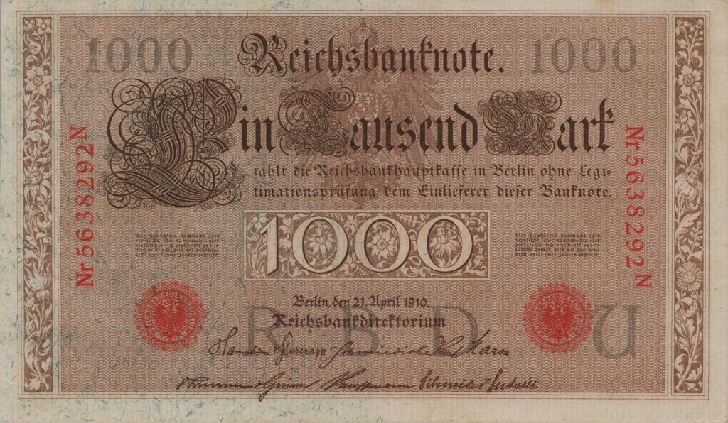 ALLEMAGNE billet Reichsbank, 1.000 Mark 21-04-1910