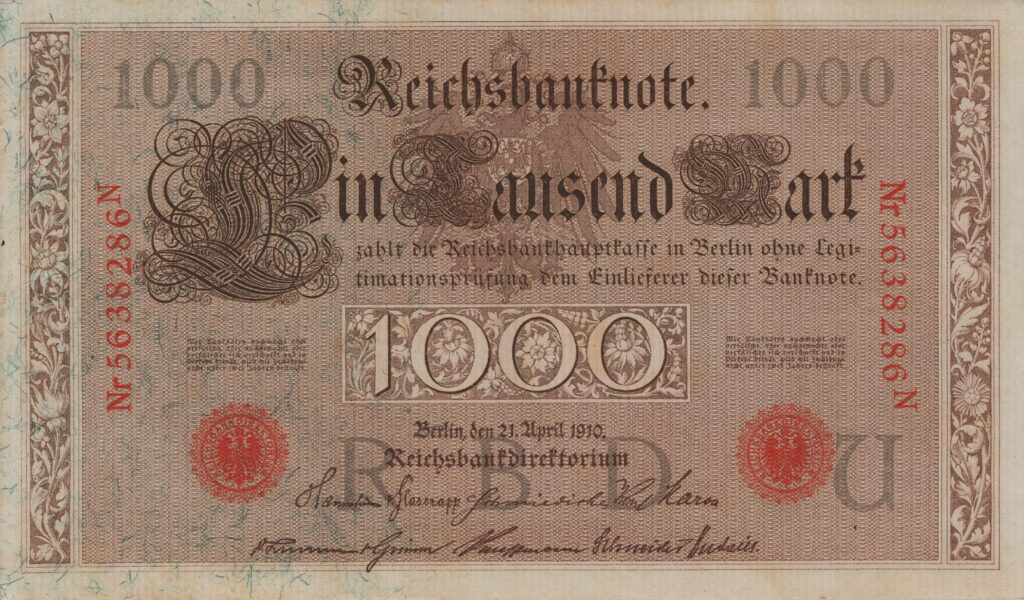 ALLEMAGNE billet Reichsbank, 1.000 Mark 21-04-1910
