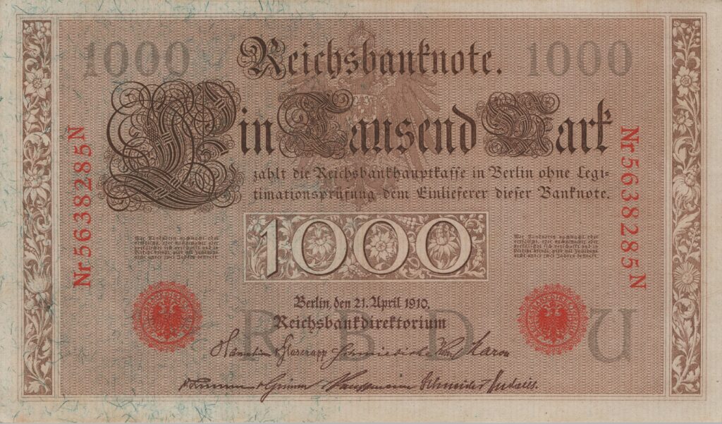 ALLEMAGNE billet Reichsbank, 1.000 Mark 21-04-1910