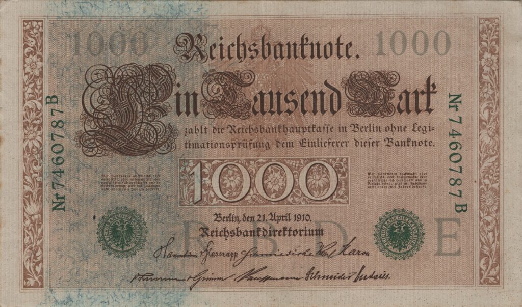 ALLEMAGNE billet Reichsbank, 1.000 Mark 21-04-1910