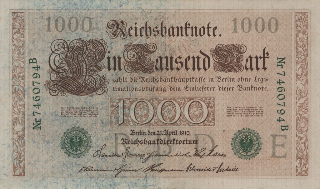 ALLEMAGNE billet Reichsbank, 1.000 Mark 21-04-1910