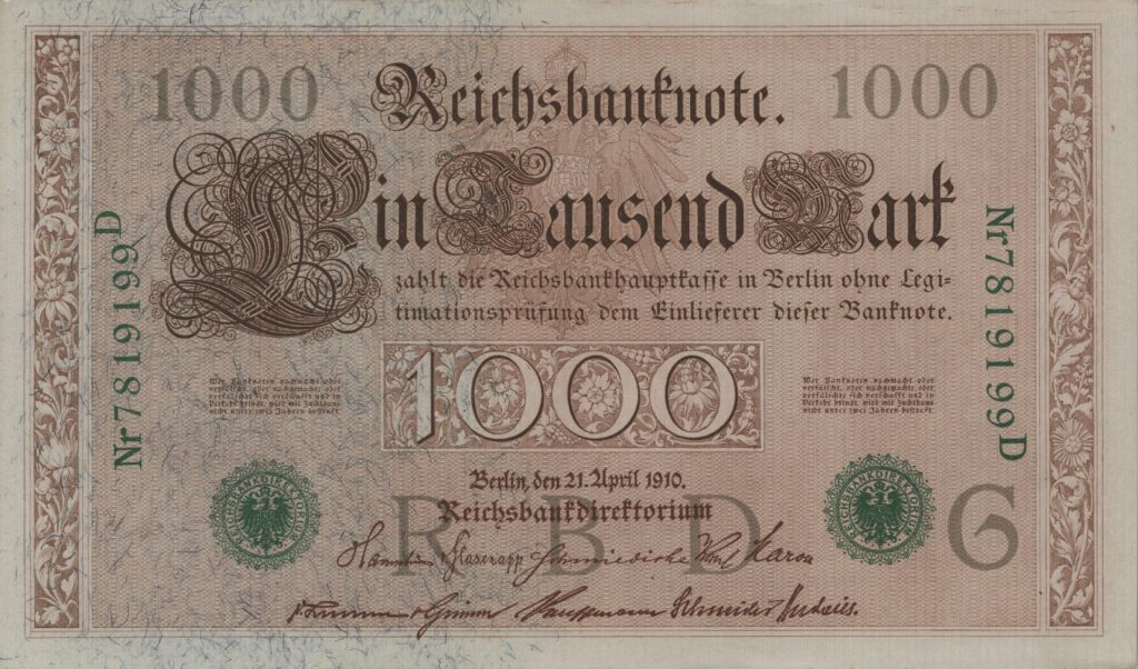 ALLEMAGNE billet Reichsbank, 1.000 Mark 21-04-1910