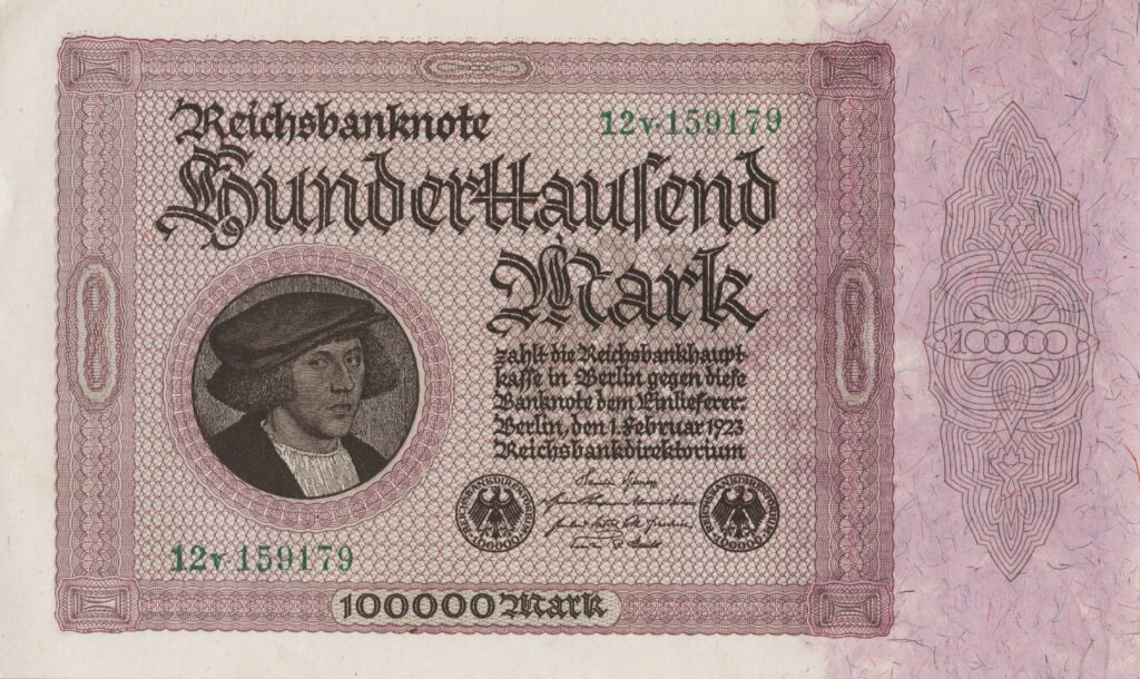 ALLEMAGNE billet Reichsbank de 100.000 Mark Georg Gisze 01-02-1923