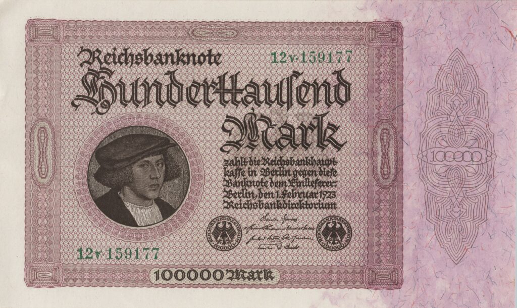 ALLEMAGNE billet Reichsbank de 100.000 Mark Georg Gisze 01-02-1923