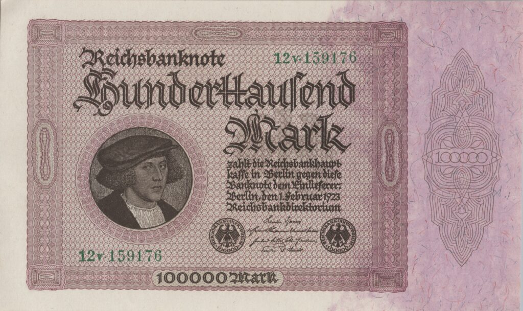 ALLEMAGNE billet Reichsbank de 100.000 Mark Georg Gisze 01-02-1923