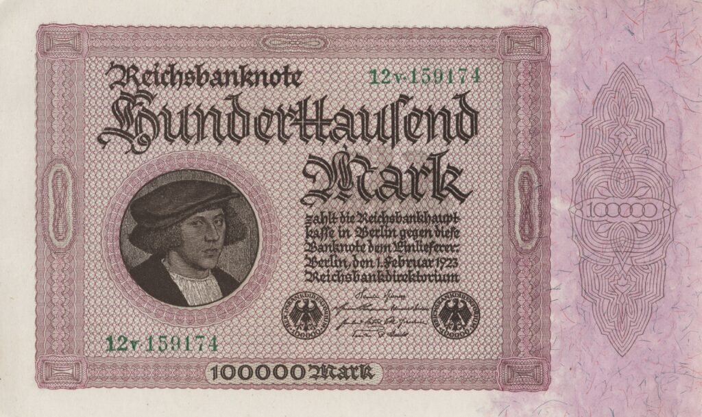ALLEMAGNE billet Reichsbank de 100.000 Mark Georg Gisze 01-02-1923