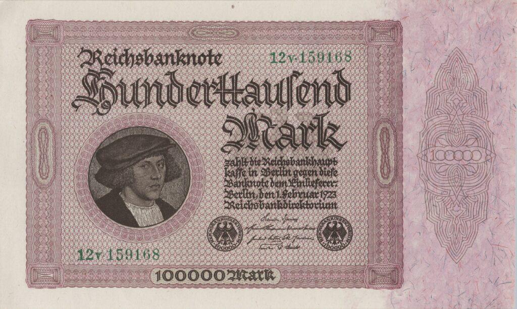 ALLEMAGNE billet Reichsbank de 100.000 Mark Georg Gisze 01-02-1923