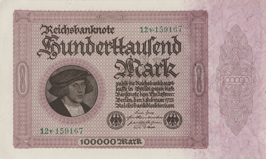 ALLEMAGNE billet Reichsbank de 100.000 Mark Georg Gisze 01-02-1923