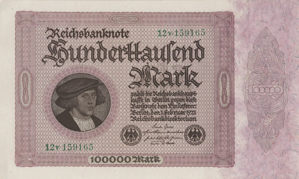 ALLEMAGNE billet Reichsbank de 100.000 Mark Georg Gisze 01-02-1923