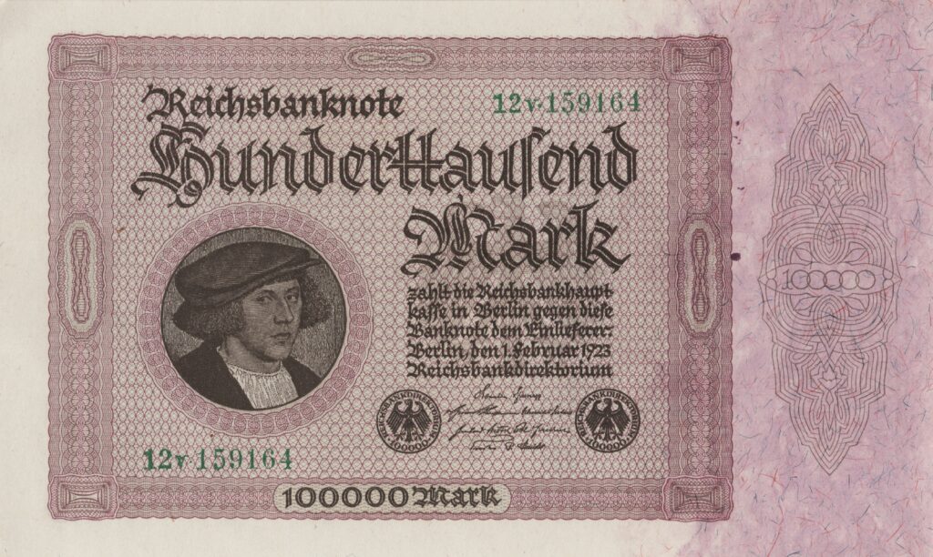ALLEMAGNE billet Reichsbank de 100.000 Mark Georg Gisze 01-02-1923