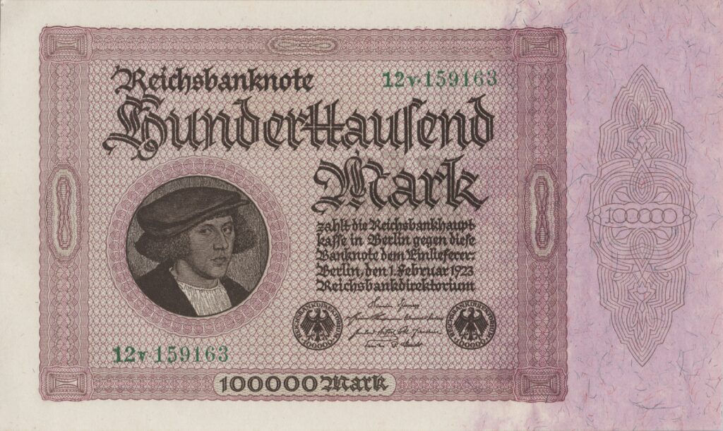 ALLEMAGNE billet Reichsbank de 100.000 Mark Georg Gisze 01-02-1923