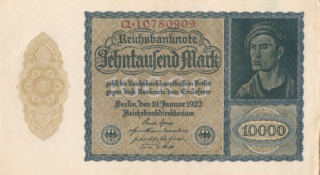 ALLEMAGNE billet Reichsbank de 10.000 Mark 19-01-1922