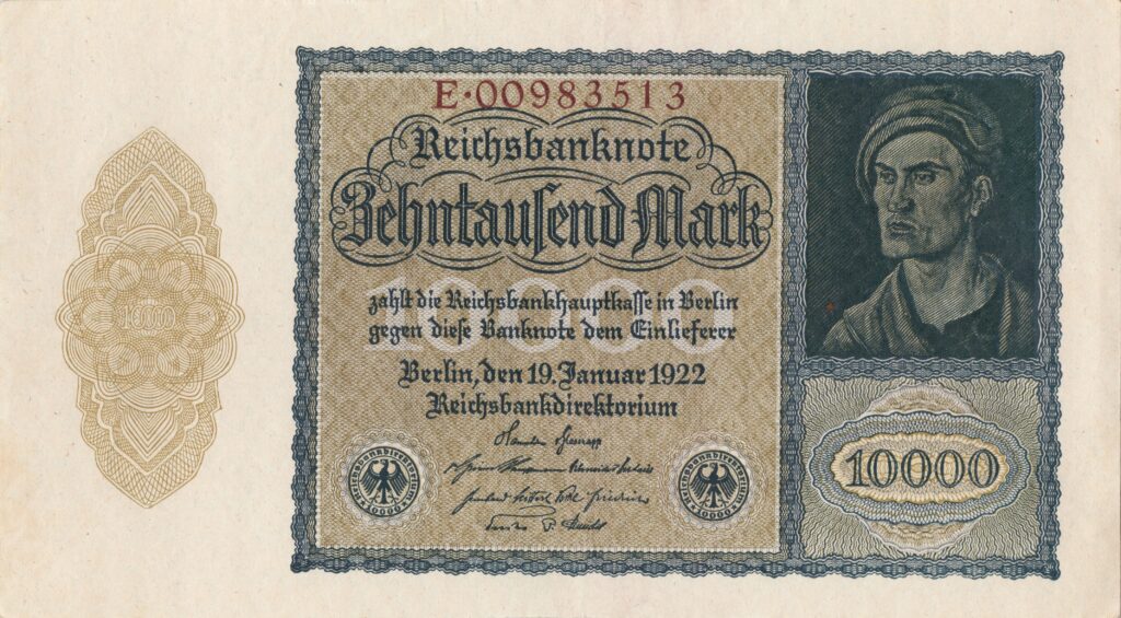 ALLEMAGNE billet Reichsbank de 10.000 Mark 19-01-1922
