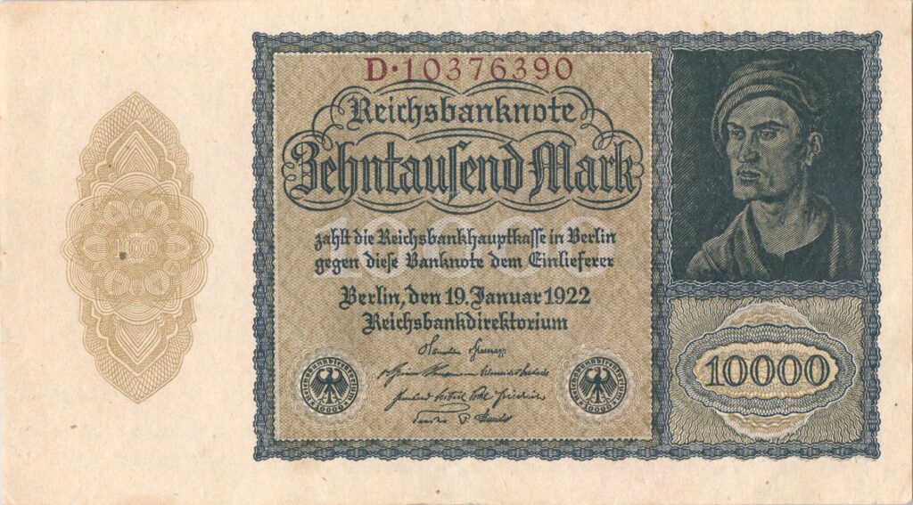 ALLEMAGNE billet Reichsbank de 10.000 Mark 19-01-1922