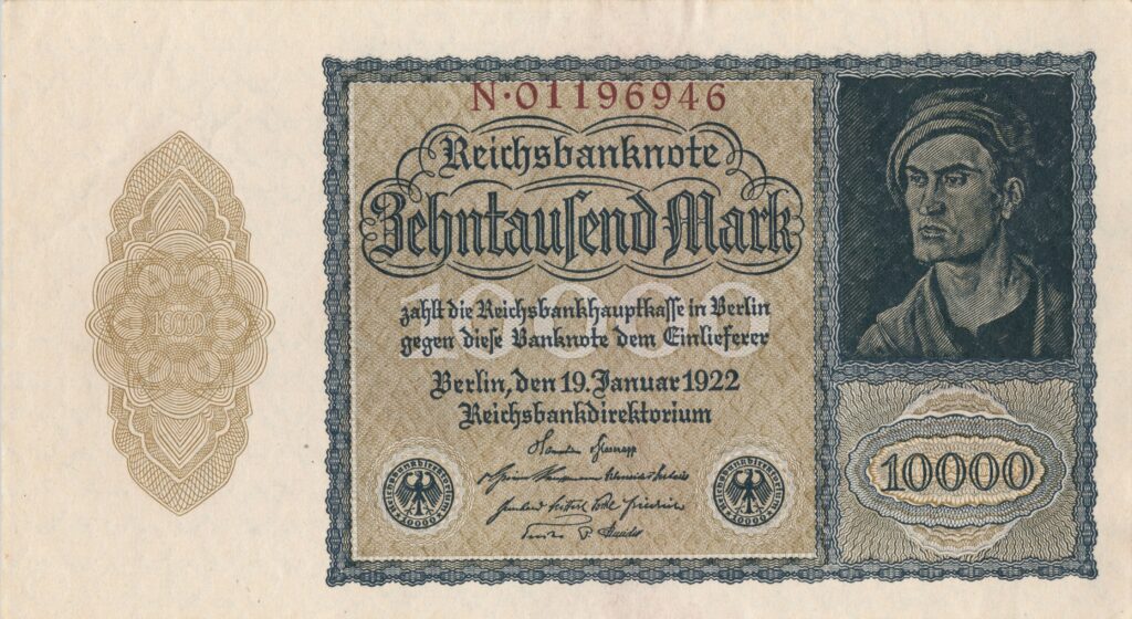 ALLEMAGNE billet Reichsbank de 10.000 Mark 19-01-1922