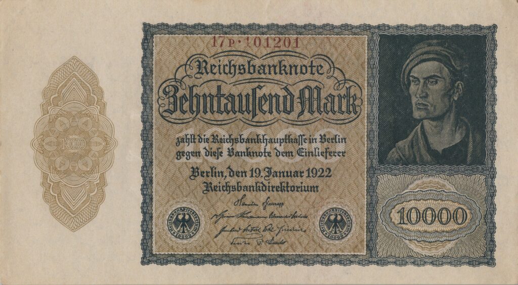 ALLEMAGNE billet Reichsbank de 10.000 Mark 19-01-1922
