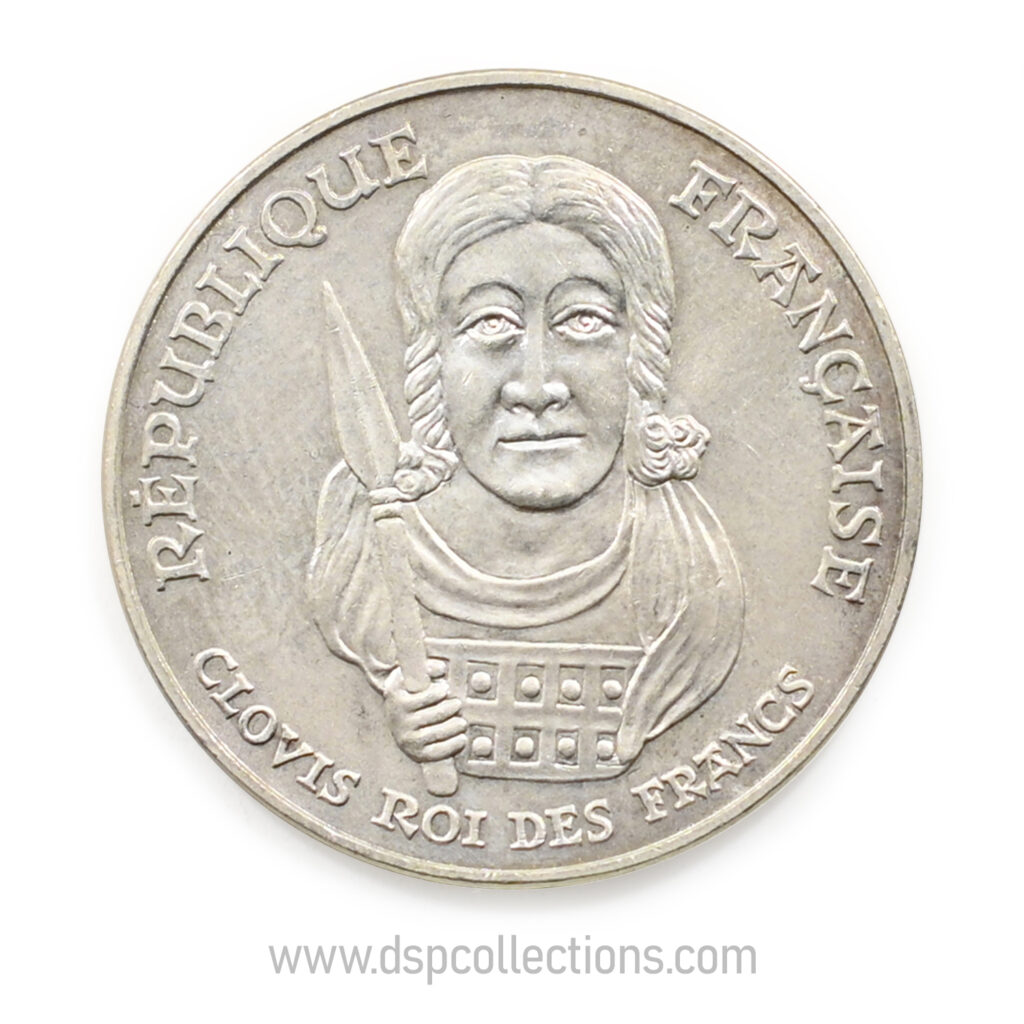 FRANCE, pièce de 100 Francs Clovis 1996 en Argent