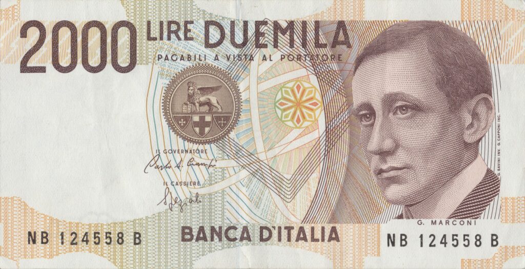 ITALIE billet de 2.000 Lire 03-10-1990, Guglielmo Marconi