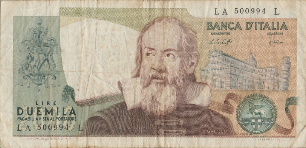 ITALIE billet de 2.000 Lire Galilée 22-10-1976
