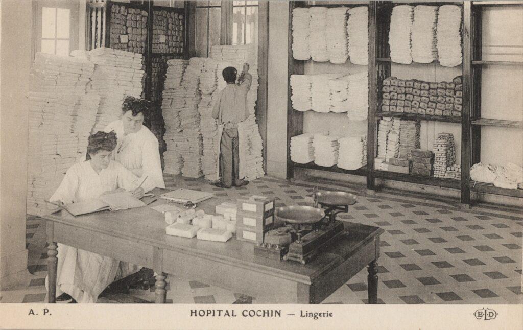 CPA PARIS, Hôpital Cochin, Lingerie (75014)