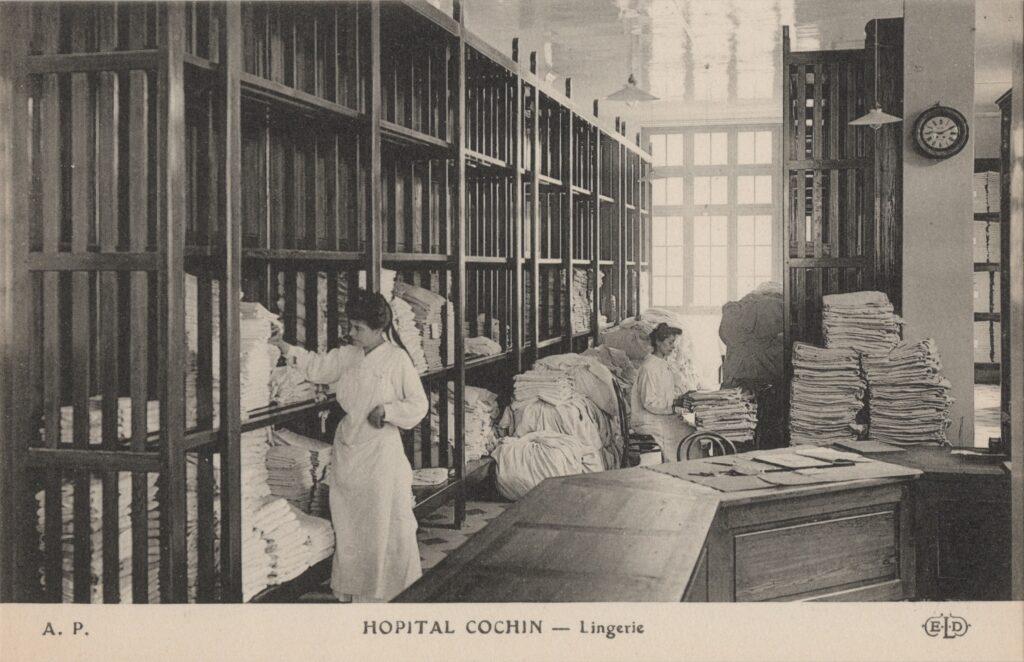 CPA PARIS, Hôpital Cochin, Lingerie (75014)