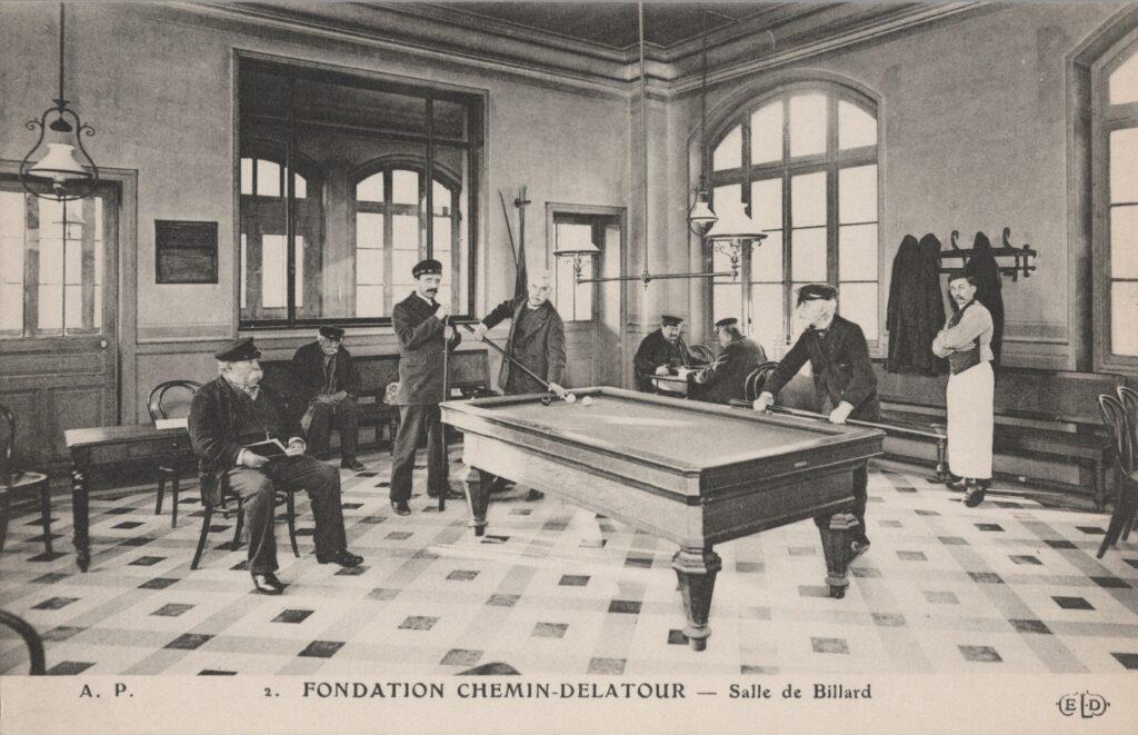 CPA IVRY-Sur-SEINE, Val de Marne, Fondation Chemin-Delatour - Salle de billard