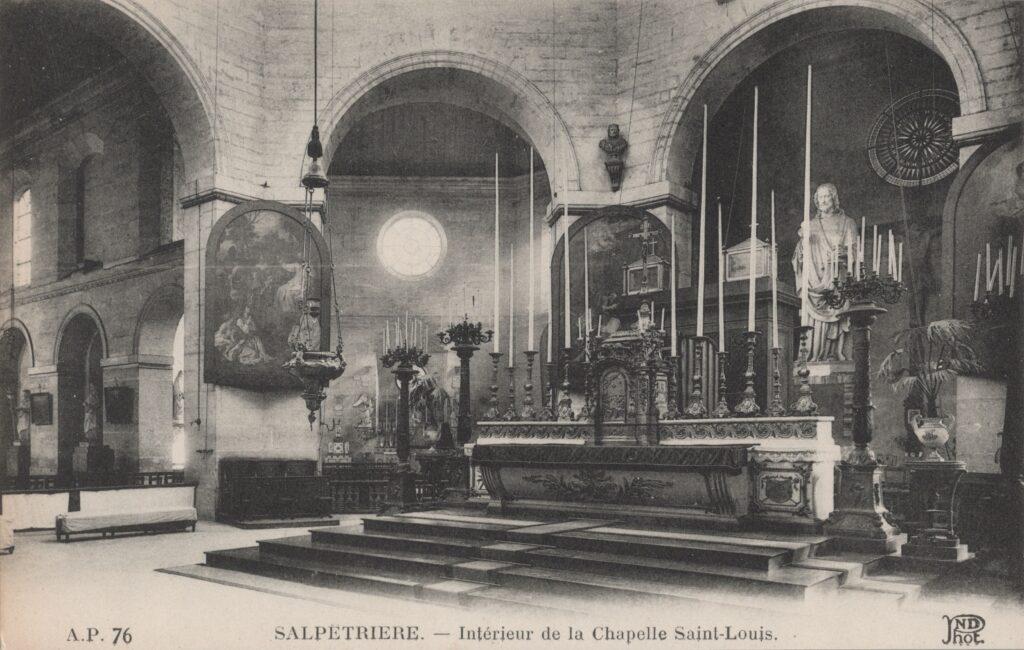 CPA PARIS, Hôpital La Salpétrière, Intérieur de la Chapelle Saint-Louis (75013)