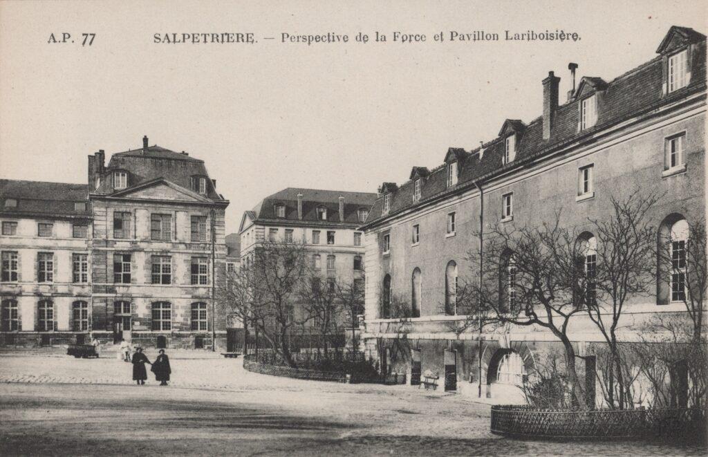 CPA PARIS, Hôpital La Salpétrière, Perspective de la Force pavillon Lariboisière