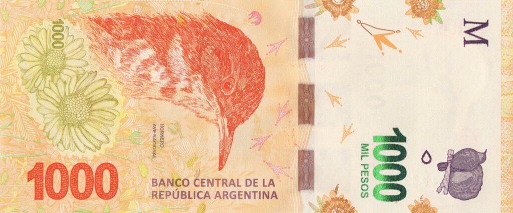 ARGENTINE billet de 1.000 Pesos ND (2017) Hornero (oiseau national)