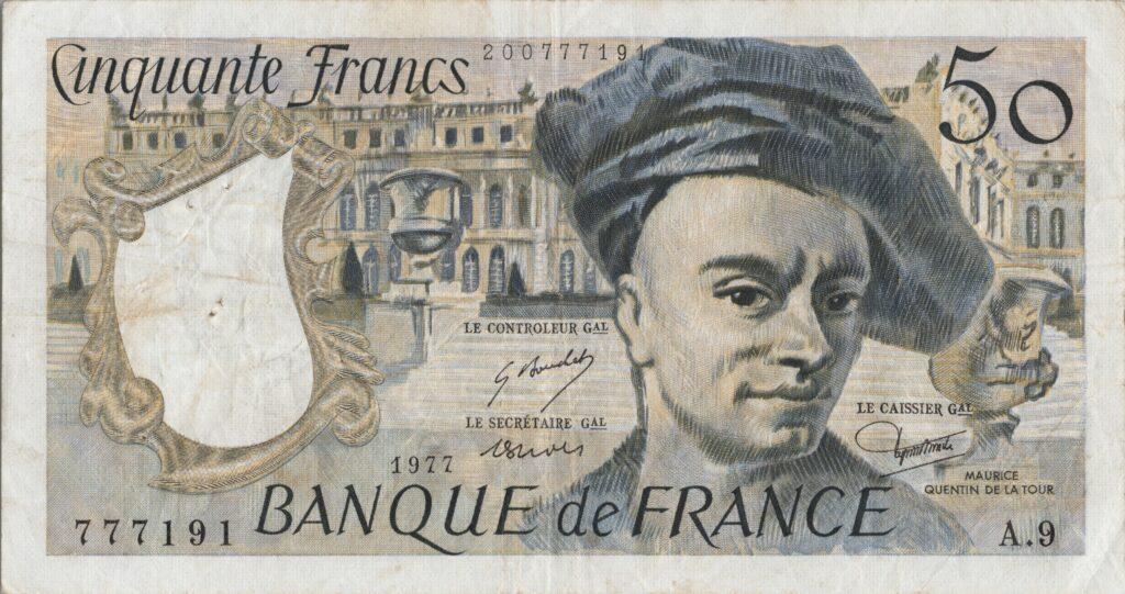 FRANCE billet de 50 Francs Quentin De La Tour 1977