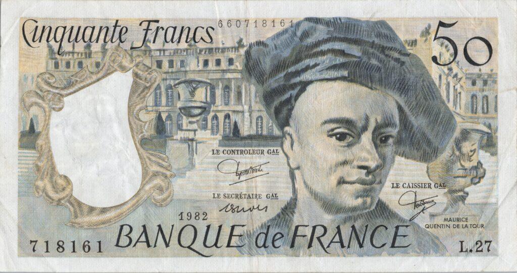 FRANCE billet de 50 Francs Quentin De La Tour 1982