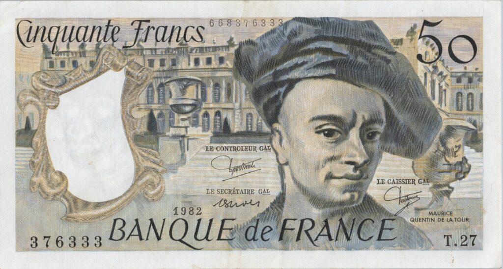 FRANCE billet de 50 Francs Quentin De La Tour 1982