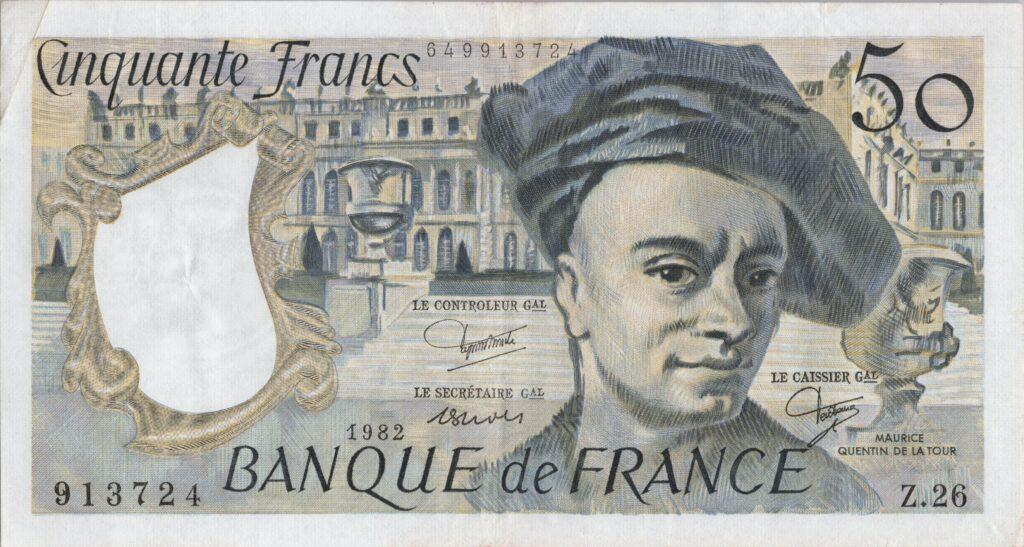 FRANCE billet de 50 Francs Quentin De La Tour 1982