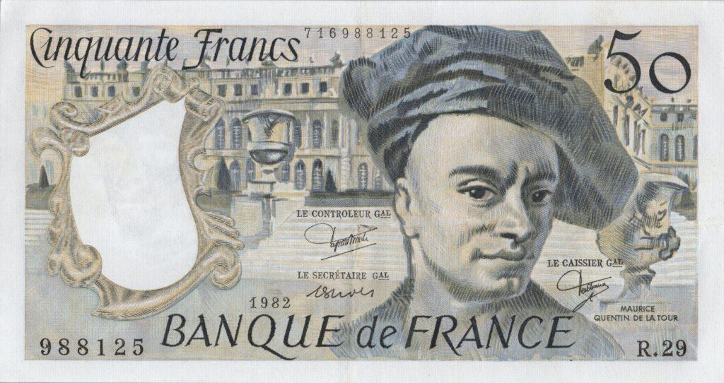 FRANCE billet de 50 Francs Quentin De La Tour 1982