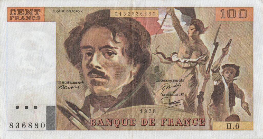 FRANCE billet de 100 Francs Delacroix 1978