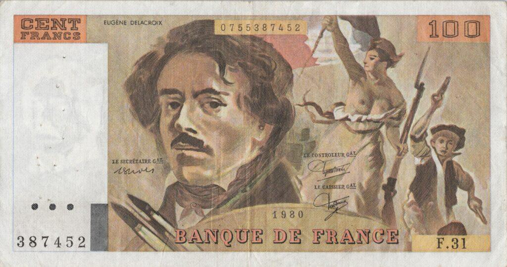 FRANCE billet de 100 Francs Delacroix 1980