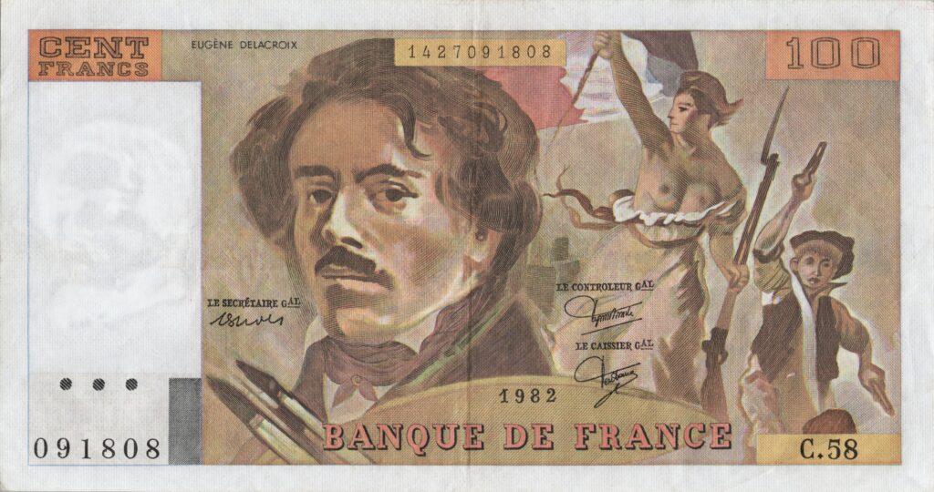 FRANCE billet de 100 Francs Delacroix 1982