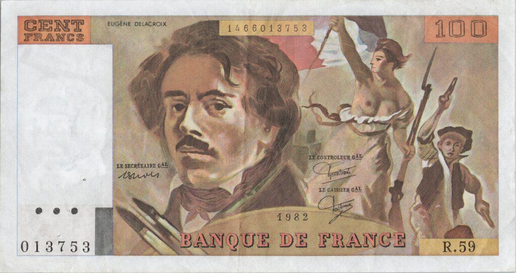 FRANCE billet de 100 Francs Delacroix 1982