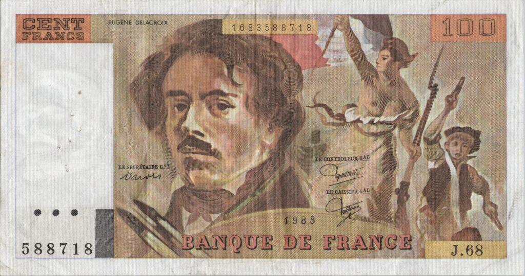 FRANCE billet de 100 Francs Delacroix 1983