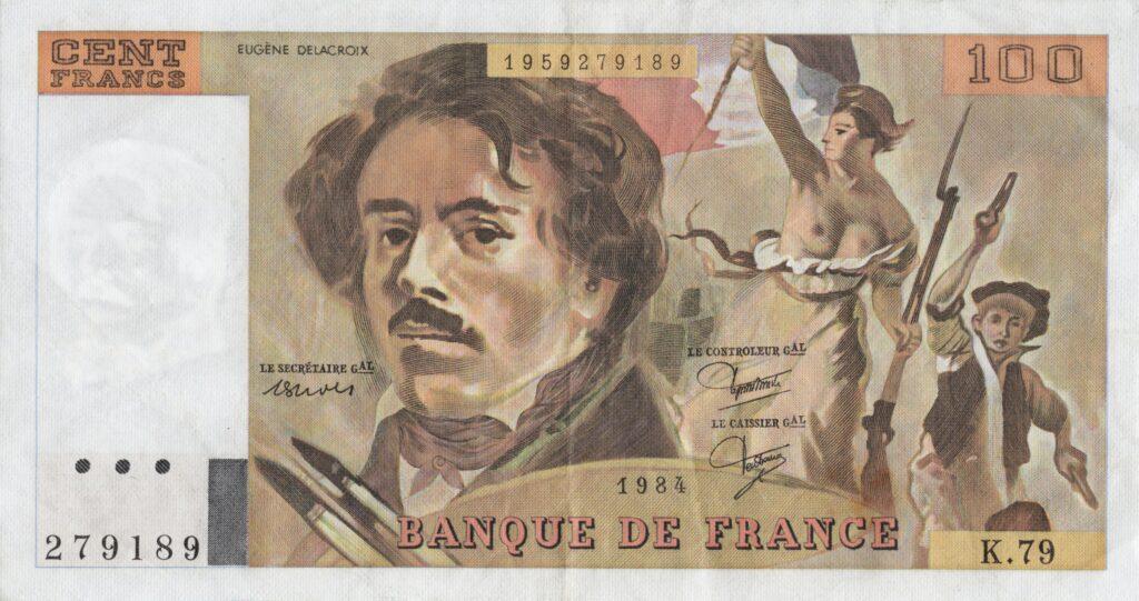 FRANCE billet de 100 Francs Delacroix 1984