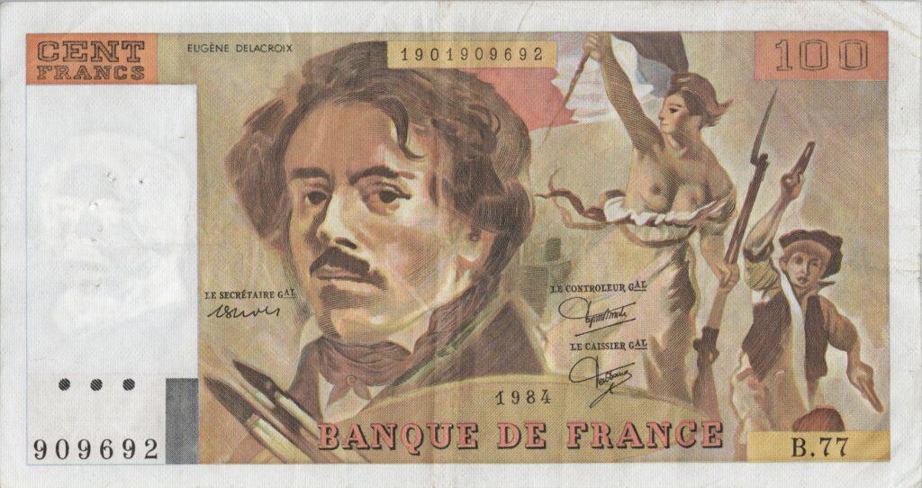 FRANCE billet de 100 Francs Delacroix 1984