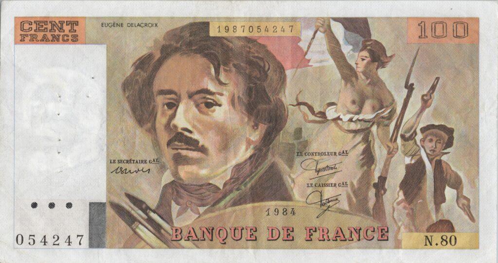 FRANCE billet de 100 Francs Delacroix 1984