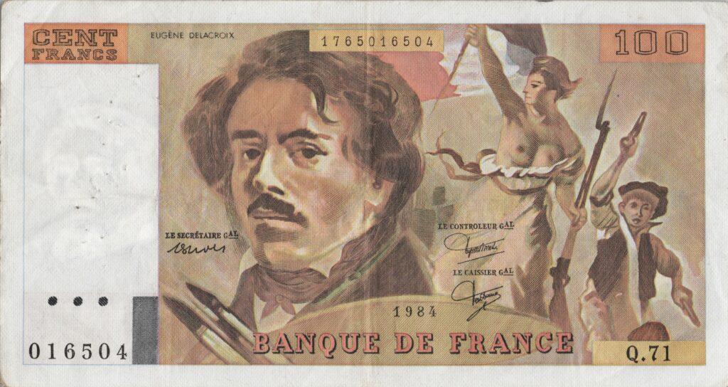 FRANCE billet de 100 Francs Delacroix 1984