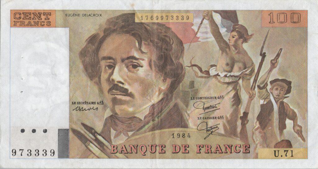 FRANCE billet de 100 Francs Delacroix 1984